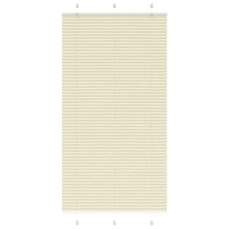 Pleated cream curtain 105x200 cm Fabric width 104.4 cm Polyester by , Blinds and blinds - Ref: Foro24-4015314, Price: 22,13 €...