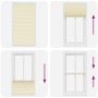 Pleated cream curtain 105x200 cm Fabric width 104.4 cm Polyester by , Blinds and blinds - Ref: Foro24-4015314, Price: 22,13 €...
