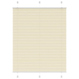 Gefalteter Cremevorhang 110x150 cm Stoffbreite 109,4 cm aus Polyester. von , Jalousien und Jalousien - Ref: Foro24-4015298, P...