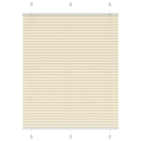 Pleated cream curtain 110x150 cm Fabric width 109.4 cm Polyester by , Blinds and blinds - Ref: Foro24-4015298, Price: 28,44 €...