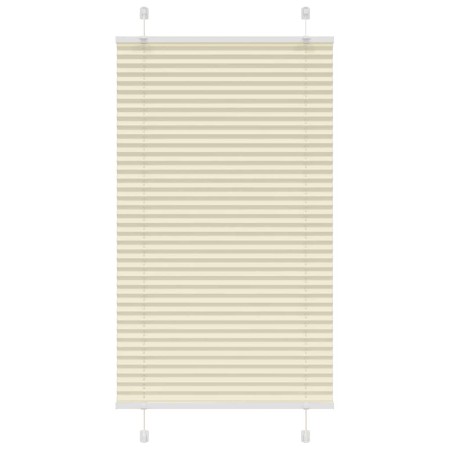 Pleated cream curtain 75x150 cm Fabric width 74.4 cm Polyester by , Blinds and blinds - Ref: Foro24-4015291, Price: 18,03 €, ...