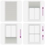 Light gray pleated blind 120x200 cm Fabric width 119.4 cm by , Blinds and blinds - Ref: Foro24-4015368, Price: 28,64 €, Disco...
