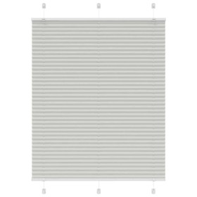 Pleated light gray curtain 110x150 cm Fabric width 109.4 cm by , Blinds and blinds - Ref: Foro24-4015349, Price: 23,16 €, Dis...