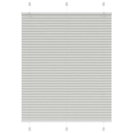 Pleated light gray curtain 110x150 cm Fabric width 109.4 cm by , Blinds and blinds - Ref: Foro24-4015349, Price: 23,16 €, Dis...