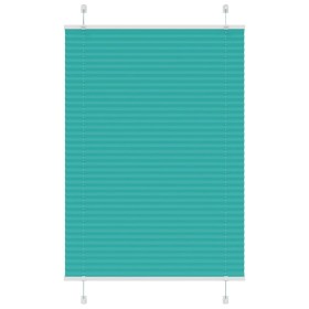 Gefalteter Petroleumgrüner Vorhang 95x100 cm Stoffbreite 94,4 cm von , Jalousien und Jalousien - Ref: Foro24-4015380, Preis: ...