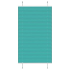 Gefalteter Plissee-Vorhang in petrolgrün, 80x100 cm, Stoffbreite 79,4 cm. von , Jalousien und Jalousien - Ref: Foro24-4015377...
