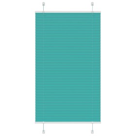 Gefalteter petrolgrüner Vorhang 80x150 cm Stoffbreite 79,4 cm von , Jalousien und Jalousien - Ref: Foro24-4015394, Preis: 19,...