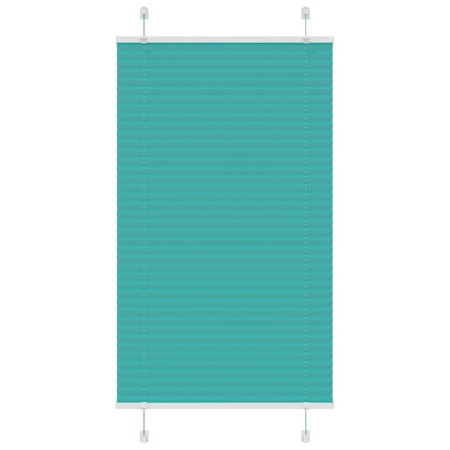 Gefalteter petrolgrüner Vorhang 80x150 cm Stoffbreite 79,4 cm von , Jalousien und Jalousien - Ref: Foro24-4015394, Preis: 19,...