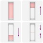 Pink Pleated Blind 65x200 cm Fabric Width 64.4 cm Polyester by , Blinds and blinds - Ref: Foro24-4015459, Price: 20,90 €, Dis...
