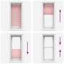 Pleated pink curtain 65x100 cm Fabric width 64.4 cm Polyester by , Blinds and blinds - Ref: Foro24-4015425, Price: 18,95 €, D...