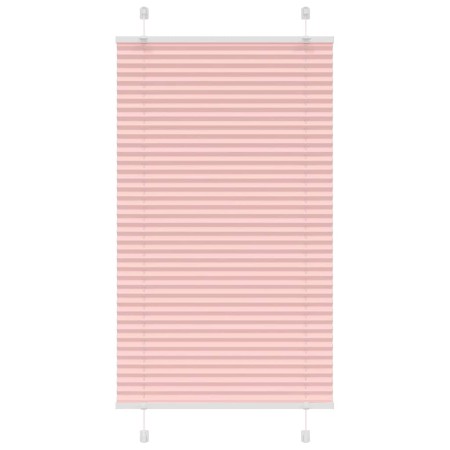 Gerüschter rosa Vorhang 75x150 cm Stoffbreite 74,4 cm aus Polyester von , Jalousien und Jalousien - Ref: Foro24-4015444, Prei...