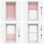 Pleated pink curtain 75x150 cm Fabric width 74.4 cm Polyester by , Blinds and blinds - Ref: Foro24-4015444, Price: 22,45 €, D...
