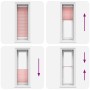 Pleated pink curtain 45x150 cm Fabric width 44.4 cm Polyester by , Blinds and blinds - Ref: Foro24-4015438, Price: 18,32 €, D...