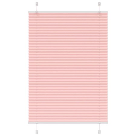 Gerüschter rosa Vorhang 95x100 cm Stoffbreite 94,4 cm aus Polyester von , Jalousien und Jalousien - Ref: Foro24-4015431, Prei...
