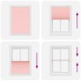 Pleated pink blind 95x100 cm Fabric width 94.4 cm Polyester by , Blinds and blinds - Ref: Foro24-4015431, Price: 19,14 €, Dis...