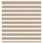 Dies ist ein breiter, 140,9 cm breiter, brauner Sand-Zebra-Vorhang aus Polyester. von , Jalousien und Jalousien - Ref: Foro24...