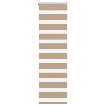 This is a brown sand wide woven polyester zebra curtain, 45.9 cm wide. by , Blinds and blinds - Ref: Foro24-4014511, Price: 1...