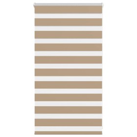 This is a wide brown sand woven polyester zebra curtain, 80.9 cm wide. by , Blinds and blinds - Ref: Foro24-4014518, Price: 2...