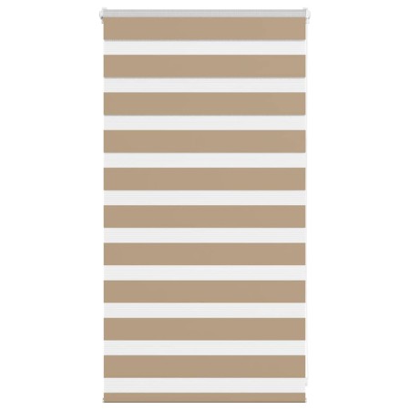 This is a wide brown sand woven polyester zebra curtain, 80.9 cm wide. by , Blinds and blinds - Ref: Foro24-4014518, Price: 2...