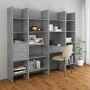 Estantería de madera contrachapada gris hormigón 40x35x180 cm de vidaXL, Librerías y estanterías - Ref: Foro24-803402, Precio...