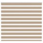 Dies ist ein breiter, 150,9 cm breiter, brauner Sand-Zebra-Vorhang aus Polyester. von , Jalousien und Jalousien - Ref: Foro24...