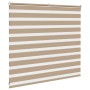 Dies ist ein breiter, 150,9 cm breiter, brauner Sand-Zebra-Vorhang aus Polyester. von , Jalousien und Jalousien - Ref: Foro24...