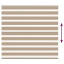 Dies ist ein breiter, 150,9 cm breiter, brauner Sand-Zebra-Vorhang aus Polyester. von , Jalousien und Jalousien - Ref: Foro24...
