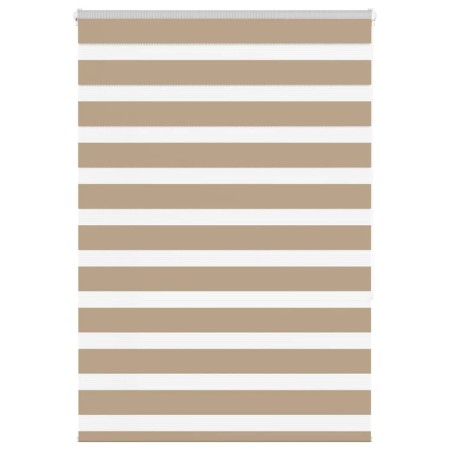 This is a wide brown sand woven polyester zebra curtain, 95.9 cm wide. by , Blinds and blinds - Ref: Foro24-4014547, Price: 2...