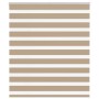 Dies ist ein breiter, 115,9 cm breiter, brauner Sand-Zebra-Vorhang aus Polyester. von , Jalousien und Jalousien - Ref: Foro24...