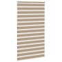 Dies ist ein breiter, 115,9 cm breiter, brauner Sand-Zebra-Vorhang aus Polyester. von , Jalousien und Jalousien - Ref: Foro24...