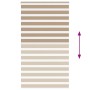 Dies ist ein breiter, 115,9 cm breiter, brauner Sand-Zebra-Vorhang aus Polyester. von , Jalousien und Jalousien - Ref: Foro24...