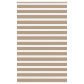 This is a wide brown sand woven polyester zebra curtain, 140.9 cm wide. by , Blinds and blinds - Ref: Foro24-4014608, Price: ...