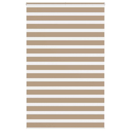 This is a wide brown sand woven polyester zebra curtain, 140.9 cm wide. by , Blinds and blinds - Ref: Foro24-4014608, Price: ...