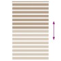 This is a wide brown sand woven polyester zebra curtain, 140.9 cm wide. by , Blinds and blinds - Ref: Foro24-4014608, Price: ...