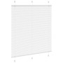 Gefalteter weißer Vorhang 115x150 cm Stoffbreite 114,4 cm aus Polyester von , Jalousien und Jalousien - Ref: Foro24-4015503, ...