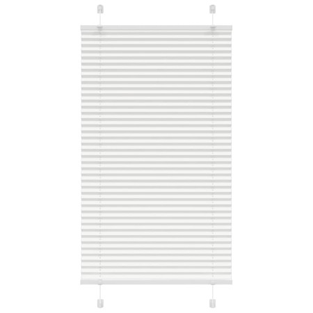White Pleated Blind 75x100 cm Fabric Width 74.4 cm Polyester by , Blinds and blinds - Ref: Foro24-4015478, Price: 16,21 €, Di...