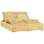Double pine wood sun lounger treated with green impregnation. by vidaXL, Loungers - Ref: Foro24-315405, Price: 202,54 €, Disc...