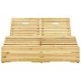 Tumbona doble de madera de pino impregnada verde de vidaXL, Tumbonas - Ref: Foro24-315405, Precio: 217,82 €
