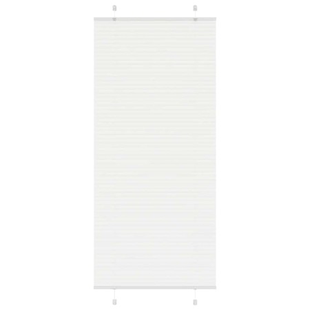 Gefalteter weißer Vorhang 90x200 cm Stoffbreite 89,4 cm aus Polyester. von , Jalousien und Jalousien - Ref: Foro24-4015515, P...