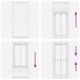 White Pleated Blind 90x200 cm Fabric Width 89.4 cm Polyester by , Blinds and blinds - Ref: Foro24-4015515, Price: 23,86 €, Di...
