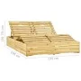 Double pine wood sun lounger treated with green impregnation. by vidaXL, Loungers - Ref: Foro24-315405, Price: 202,54 €, Disc...
