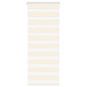 Diese beigefarbene Marmoreffekt-Zebra-Jalousie hat eine Breite von 55,9 cm und besteht aus Polyester. von , Jalousien und Jal...