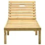 Garden lounger with impregnated pine wood table by vidaXL, Loungers - Ref: Foro24-315395, Price: 93,36 €, Discount: %