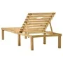Garden lounger with impregnated pine wood table by vidaXL, Loungers - Ref: Foro24-315395, Price: 93,36 €, Discount: %