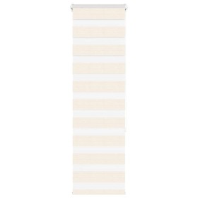 This beige marble woven zebra curtain has a width of 45.9 cm and is made of polyester. by , Blinds and blinds - Ref: Foro24-4...