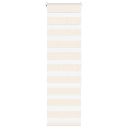 This beige marble woven zebra curtain has a width of 45.9 cm and is made of polyester. by , Blinds and blinds - Ref: Foro24-4...