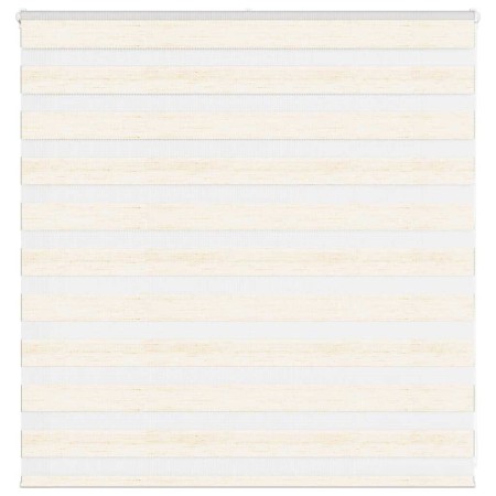 This beige marble woven zebra curtain has a width of 140.9 cm and is made of polyester. by , Blinds and blinds - Ref: Foro24-...