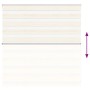 This beige marble woven zebra curtain has a width of 140.9 cm and is made of polyester. by , Blinds and blinds - Ref: Foro24-...