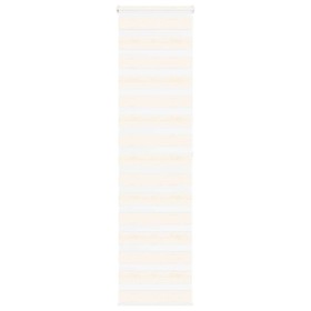 This beige zebra curtain is made of marble weave, with a width of 55.9 cm and is made of polyester. by , Blinds and blinds - ...