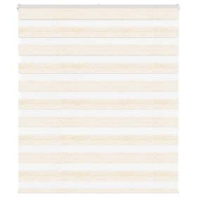 This is a beige marble woven zebra curtain, 115.9 cm wide, made of polyester. by , Blinds and blinds - Ref: Foro24-4014655, P...